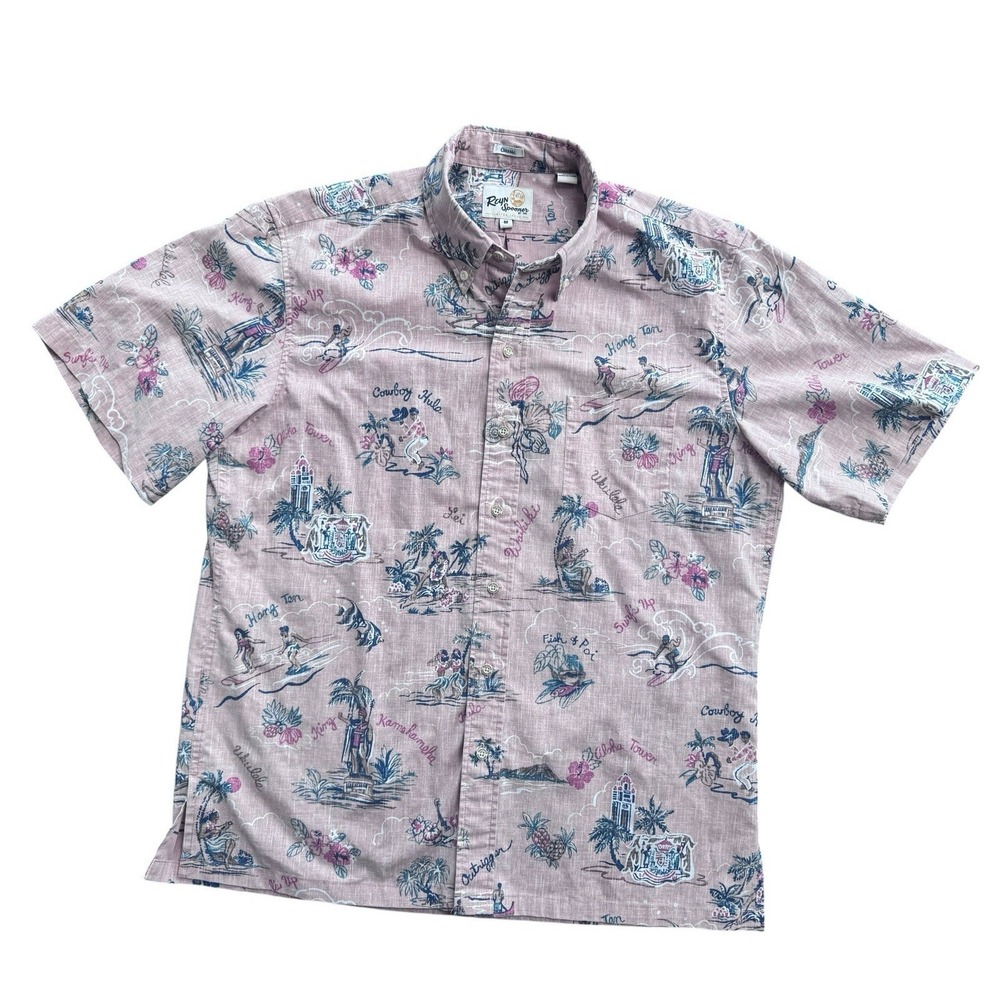 Reyn Spooner Hawaii 1959 Men's Size Medium Hawaiian Shirt Classic Hawaii Icons